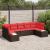 Set de canapele pentru grădină cu pernă 7 pcs Maro poliratan GartenMobel Dekor
