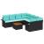 Set de canapele pentru grădină cu pernă 9 pcs Negru poliratan GartenMobel Dekor