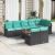 Set de canapele pentru grădină cu pernă 9 pcs Negru poliratan GartenMobel Dekor