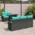 Set de canapele pentru grădină cu pernă 6 pcs Negru poliratan GartenMobel Dekor