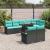 Set de canapele pentru grădină cu pernă 9 pcs Negru Rattan poli GartenMobel Dekor