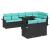 Set de canapele pentru grădină cu pernă 9 pcs Negru Rattan poli GartenMobel Dekor
