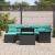 Set de canapele pentru grădină cu pernă 7 pcs Negru Rattan poli GartenMobel Dekor