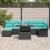 Set de canapele pentru grădină cu pernă 8 pcs Negru poliratan GartenMobel Dekor