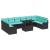 Set de canapele pentru grădină 11 pcs Negru Rattan poli GartenMobel Dekor