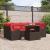 Set de canapele pentru grădină cu pernă 7 pcs Maro poliratan GartenMobel Dekor