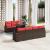Set de canapele pentru grădină 8 pcs Maro Rattan poli GartenMobel Dekor