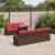 Set de canapele pentru grădină 8 pcs Maro Rattan poli GartenMobel Dekor