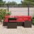 Set de canapele pentru grădină 6 pcs maro și roșu poliratan GartenMobel Dekor