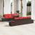 Set de canapele pentru grădină 9 pcs Maro și roșu poliratan GartenMobel Dekor