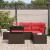 Set de canapele pentru grădină 6 pcs Maro și roșu poliratan GartenMobel Dekor