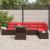 Set de canapele pentru grădină 7 pcs Maro și roșu poliratan GartenMobel Dekor