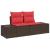Set de canapele pentru grădină 7 pcs Maro și roșu poliratan GartenMobel Dekor