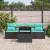 Set de canapele pentru grădină cu pernă 5 pcs Negru și albastru GartenMobel Dekor