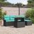 Set de canapele pentru grădină cu pernă 6 pcs Negru și albastru GartenMobel Dekor