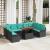 Set de canapele pentru grădină Manual 10 pcs Negru și albastru GartenMobel Dekor