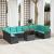 Set de canapele pentru grădină 11 pcs Negru și Albastru GartenMobel Dekor