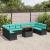 Set de canapele pentru grădină 11 pcs Negru și Albastru GartenMobel Dekor