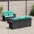 Set de canapele pentru grădină 6 pcs Negru și Turcoaz poliratan GartenMobel Dekor