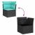 Set de canapele pentru grădină 7 pcs Negru și Turcoaz poliratan GartenMobel Dekor