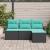 Set de canapele pentru grădină cu pernă 4 pcs Negru poliratan GartenMobel Dekor