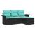 Set de canapele pentru grădină cu pernă 4 pcs Negru poliratan GartenMobel Dekor
