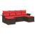 Set de canapele pentru grădină cu pernă 6 pcs Maro Rattan poli GartenMobel Dekor