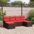 Set de canapele pentru grădină cu pernă 6 pcs Maro Rattan poli GartenMobel Dekor