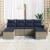 Set de canapele pentru grădină cu pernă 6 pcs Gri Rattan poli GartenMobel Dekor