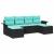 Set de canapele pentru grădină cu pernă 6 pcs Negru Rattan poli GartenMobel Dekor