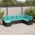 Set de canapele pentru grădină cu pernă 8 pcs Negru Rattan poli GartenMobel Dekor