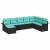 Set de canapele pentru grădină cu pernă 8 pcs Negru Rattan poli GartenMobel Dekor