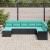 Set de canapele pentru grădină cu pernă 8 pcs Negru Rattan poli GartenMobel Dekor