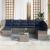 Set de canapele pentru grădină cu pernă 9 pcs Gri Rattan poli GartenMobel Dekor