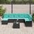 Set de canapele pentru grădină cu pernă 9 pcs Negru Rattan poli GartenMobel Dekor
