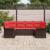 Set de canapele pentru grădină 6 pcs Maro Rattan poli GartenMobel Dekor
