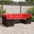 Set de canapele pentru grădină 6 pcs Maro Rattan poli GartenMobel Dekor