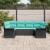 Set de canapele pentru grădină 6 pcs Negru Rattan poli GartenMobel Dekor