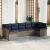 Set de canapele pentru grădină 7 pcs Gri Rattan poli GartenMobel Dekor