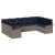 Set de canapele pentru grădină 9 pcs Gri deschis poliratan GartenMobel Dekor