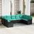 Set de canapele pentru grădină 9 pcs Negru poliratan GartenMobel Dekor