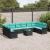Set de canapele pentru grădină 11 pcs Negru poliratan GartenMobel Dekor