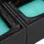 Set de canapele pentru grădină 5 pcs Negru și Turcoaz poliratan GartenMobel Dekor