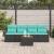 Set de canapele pentru grădină 5 pcs Negru și Turcoaz poliratan GartenMobel Dekor