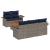 Set de canapele pentru grădină 6 pcs Gri și albastru marin GartenMobel Dekor