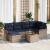 Set de canapele pentru grădină 7 pcs Gri și albastru marin GartenMobel Dekor