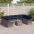 Set de canapele pentru grădină 10 pcs Gri și albastru marin GartenMobel Dekor