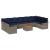 Set de canapele pentru grădină 11 pcs Gri și albastru marin GartenMobel Dekor