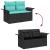 Set de canapele pentru grădină cu pernă 6 pcs Negru Poli Rattan GartenMobel Dekor