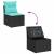 Set de canapele pentru grădină cu pernă 6 pcs Negru Poli Rattan GartenMobel Dekor